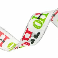 Brand new π The π Christmas Palace 1.5" X 10YD WHITE, RED, & GREEN HO-HO-HO RIBBON SET OF 3 Ribbon & Bows π 6 The Christmas Palace 1.5