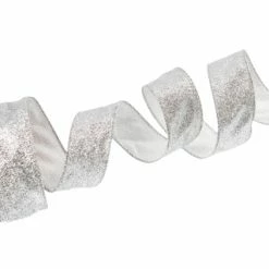 The Christmas Palace 1.5" X 10YD SILVER GLITTER RIBBON SET OF 3