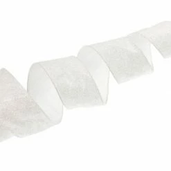 Discount π― The π Christmas Palace 2.5" X 10YD WHITE IRIDESCENT GLITTER RIBBON SET OF 3 π 5 The Christmas Palace 2.5