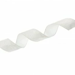 The Christmas Palace 2.5" X 10YD WHITE IRIDESCENT GLITTER RIBBON SET OF 3