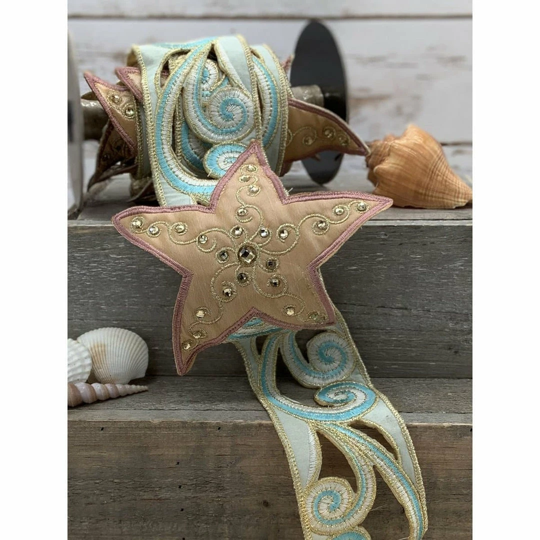 Deals π The β Christmas Palace 2.5" X 3YD SEA BLUE JEWELED COASTAL RIBBON Ribbon & Bows π₯ 2 The Christmas Palace 2.5" X 3YD SEA BLUE JEWELED COASTAL RIBBON Ribbon & Bows