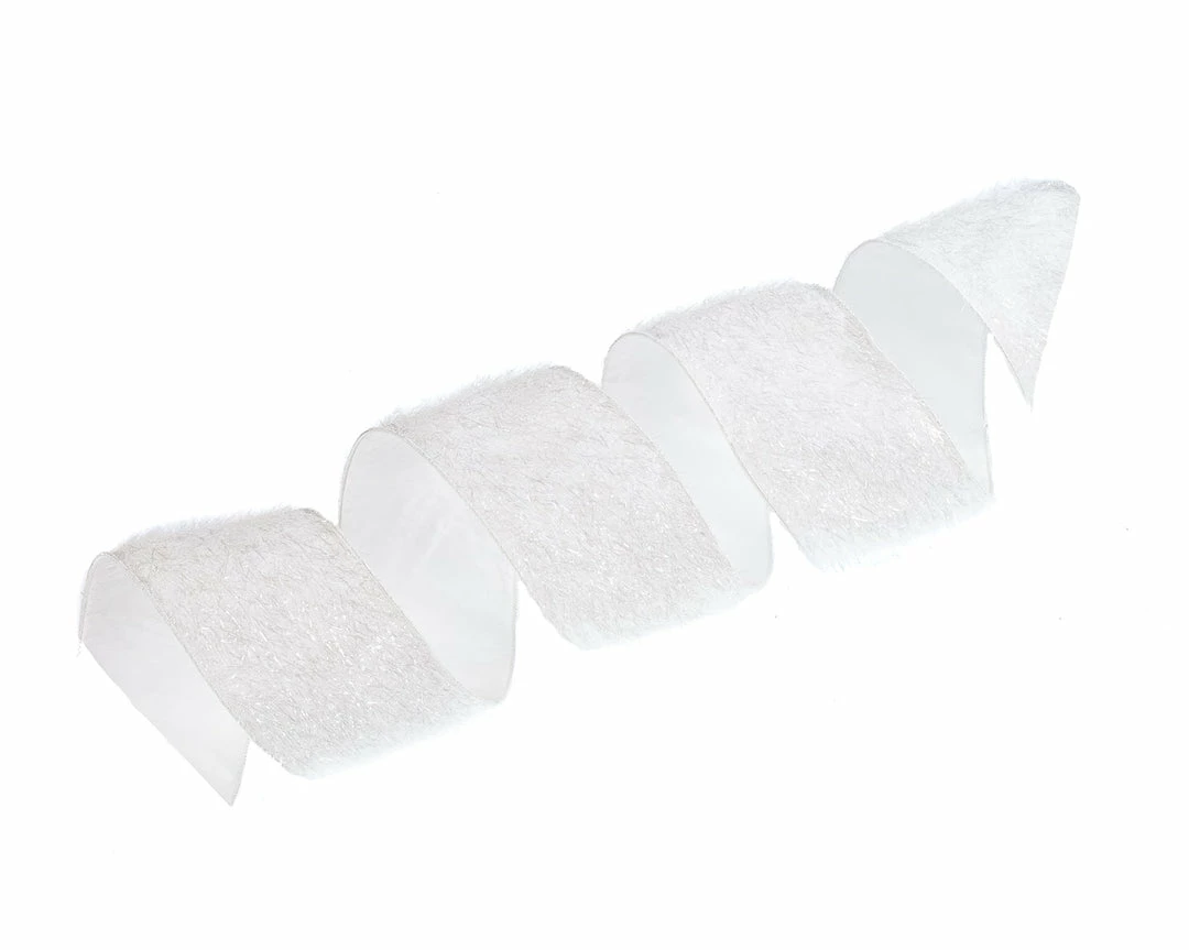 Wholesale 🤩 The 🔔 Christmas Palace 4" X 5YD WHITE TINSEL RIBBON Ribbon & Bows 😍 2 The Christmas Palace 4" X 5YD WHITE TINSEL RIBBON Ribbon & Bows