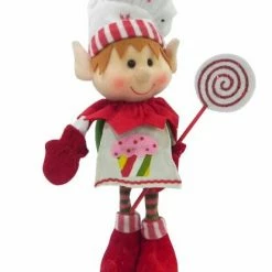 The Christmas Palace 15" PIXIE ELF WITH LOLLIPOP SET OF 2 Razzle Dazzle