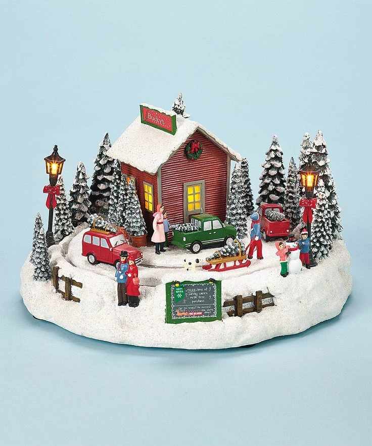 Brand new π The π Christmas Palace 7" ANIMATED FOREST VILLAGE β 4 The Christmas Palace 7" ANIMATED FOREST VILLAGE