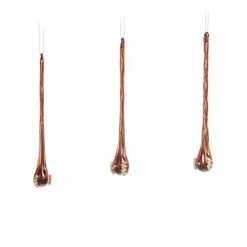 The Christmas Palace Christmas Ornaments 8" RED GLASS ICICLE DROP WITH BEADS ORNAMENT SET OF 12