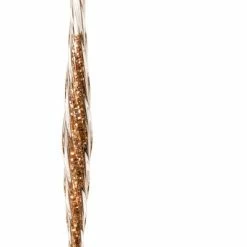 The Christmas Palace Christmas Ornaments 12" CHAMPAGNE GLASS GLITTER ICICLE ORNAMENT SET OF 12