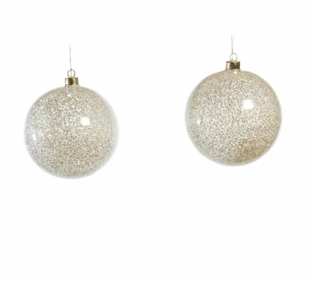 Deals π The β Christmas Palace 6" CLEAR GLITTER BALL ORNAMENT SET OF 6 π 1 The Christmas Palace 6" CLEAR GLITTER BALL ORNAMENT SET OF 6