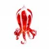 The Christmas Palace 4" ORANGE & WHITE OCTOPUS ORNAMENT SET OF 4