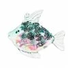 The Christmas Palace 3.75" AQUA FISH GLASS ORNAMENT SET OF 6 Christmas Ornaments