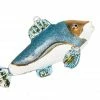 The Christmas Palace 3.25" BLUE FISH GLASS ORNAMENT SET OF 4 Christmas Ornaments