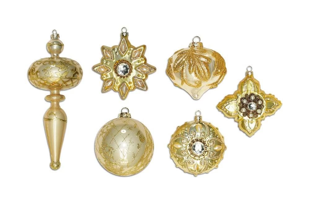 Buy π The π
Christmas Palace Gilded Elegance 4" - 8" ROYAL CHAMPAGNE GLASS ORNAMENTS SET OF 24 𧨠1 The Christmas Palace Gilded Elegance 4" - 8" ROYAL CHAMPAGNE GLASS ORNAMENTS SET OF 24