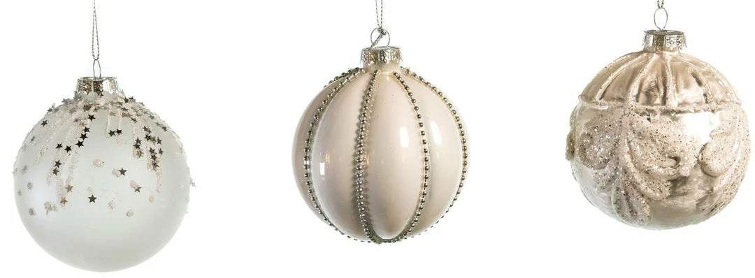 Best reviews of β The π Christmas Palace 3" GLASS WHITE DECORATIVE BALL ASSORTED SET OF 12 𧨠2 The Christmas Palace 3" GLASS WHITE DECORATIVE BALL ASSORTED SET OF 12