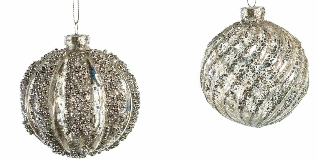 Best deal π The β Christmas Palace 3" GLASS PEWTER BALL ORNAMENT SET OF 12 π 2 The Christmas Palace 3" GLASS PEWTER BALL ORNAMENT SET OF 12