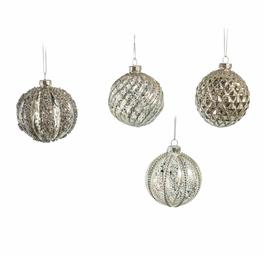 Best deal π The β Christmas Palace 3" GLASS PEWTER BALL ORNAMENT SET OF 12 π 1 The Christmas Palace 3" GLASS PEWTER BALL ORNAMENT SET OF 12