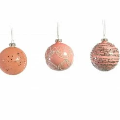 Best deal π₯ The π Christmas Palace π Christmas Ornaments 3" GLASS PINK BALL ORNAMENT ASSORTED SET OF 12 π 6 The Christmas Palace Christmas Ornaments 3