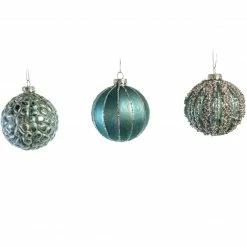 Cheap π The π Christmas Palace 3" BLUE GLASS BALL ORNAMENT ASSORTED SET OF 12 βοΈ 5 The Christmas Palace 3