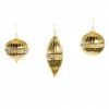 The Christmas Palace 3" - 7" SHINY GOLD BALL ORNAMENT WITH JEWELS SET OF 12