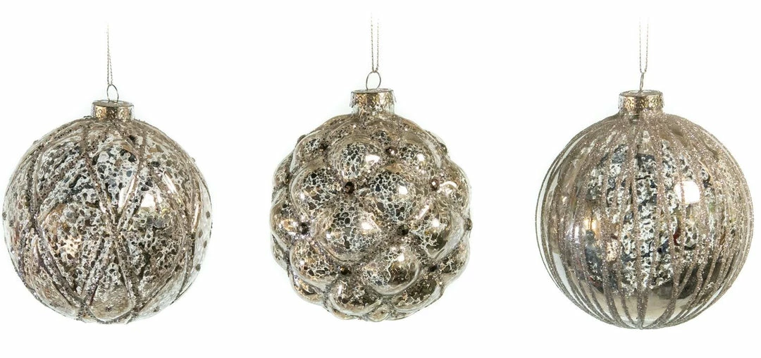Cheap π The π Christmas Palace 4" GLASS PEWTER BALL DECORATIVE ORNAMENT ASSORTED SET OF 12 π Christmas Ornaments β¨ 3 The Christmas Palace 4" GLASS PEWTER BALL DECORATIVE ORNAMENT ASSORTED SET OF 12 Christmas Ornaments