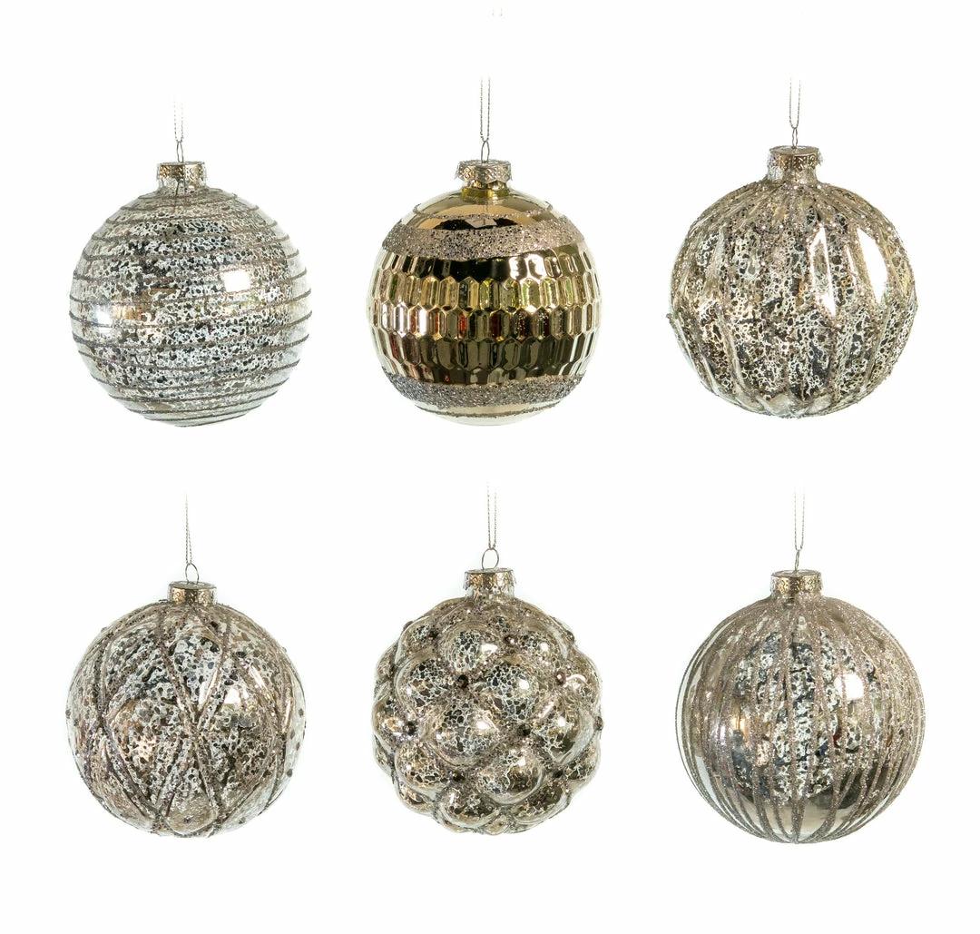 Cheap π The π Christmas Palace 4" GLASS PEWTER BALL DECORATIVE ORNAMENT ASSORTED SET OF 12 π Christmas Ornaments β¨ 1 The Christmas Palace 4" GLASS PEWTER BALL DECORATIVE ORNAMENT ASSORTED SET OF 12 Christmas Ornaments