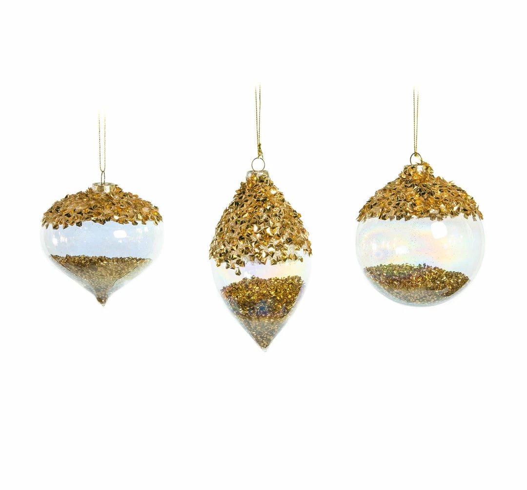 Deals π The β Christmas Palace 4"- 5" CRYSTAL GOLD ORNAMENT WITH GOLD BEADS SET OF 12 π€© 1 The Christmas Palace 4"- 5" CRYSTAL GOLD ORNAMENT WITH GOLD BEADS SET OF 12