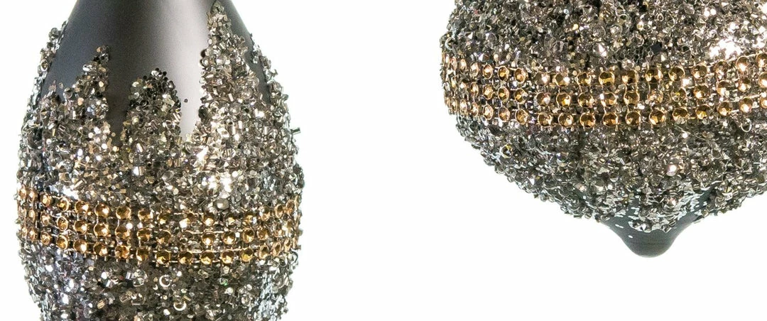 Best Pirce 𧨠The π Christmas Palace 5" BLUE GREY & SILVER BEADED ORNAMENT ASSORTED SET OF 12 π Christmas Ornaments β€οΈ 3 The Christmas Palace 5" BLUE GREY & SILVER BEADED ORNAMENT ASSORTED SET OF 12 Christmas Ornaments