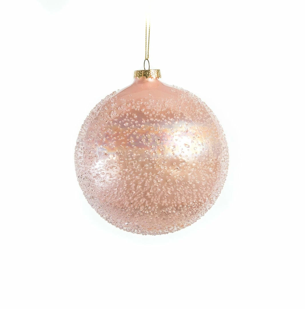 Hot Sale π The β Christmas Palace 5" GLASS PINK SUGAR BALL ORNAMENT SET OF 9 𧨠2 The Christmas Palace 5" GLASS PINK SUGAR BALL ORNAMENT SET OF 9