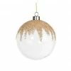 The Christmas Palace 5" CRYSTAL CHAMPAGNE ORNAMENT WITH BEADS SET OF 9