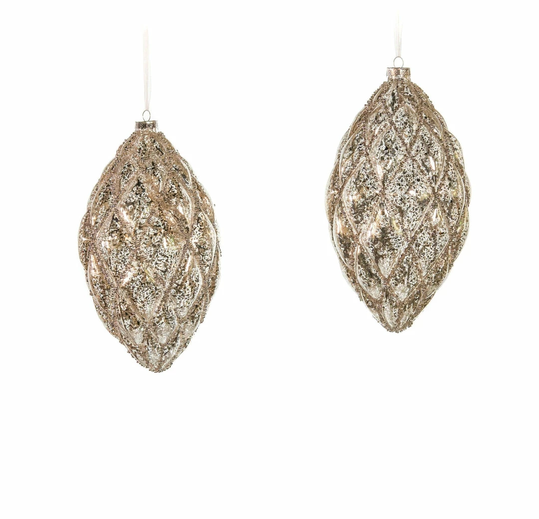 Discount π€© The π Christmas Palace Gilded Elegance 10" PEWTER PINE CONE ORNAMENT SET OF 2 π₯° 1 The Christmas Palace Gilded Elegance 10" PEWTER PINE CONE ORNAMENT SET OF 2