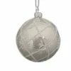 The Christmas Palace 3" WHITE WITH GLITTER ASSORTED ORNAMENT SET OF 12 Christmas Ornaments