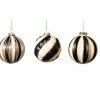 The Christmas Palace 3" BLACK & WHITE ASSORTED ORNAMENT SET OF 12