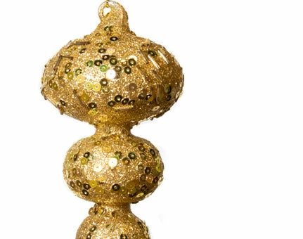 Top 10 π The π Christmas Palace 8" GOLD WITH GOLD GLITTER GLASS FINIAL SET OF 2 π Christmas Ornaments π₯° 2 The Christmas Palace 8" GOLD WITH GOLD GLITTER GLASS FINIAL SET OF 2 Christmas Ornaments