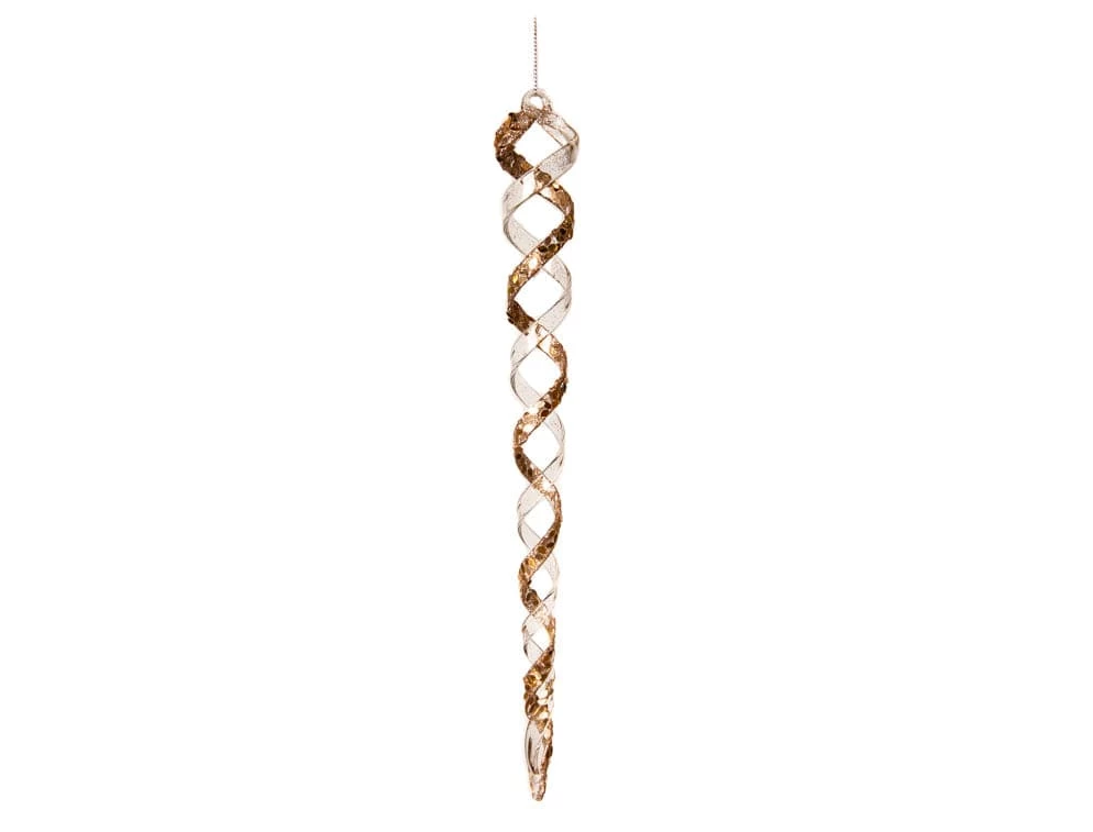 Best deal π The π Christmas Palace 11" SPIRAL ICICLE WITH GOLD GLITTER ORNAMENT SET OF 12 π Christmas Ornaments π 1 The Christmas Palace 11" SPIRAL ICICLE WITH GOLD GLITTER ORNAMENT SET OF 12 Christmas Ornaments