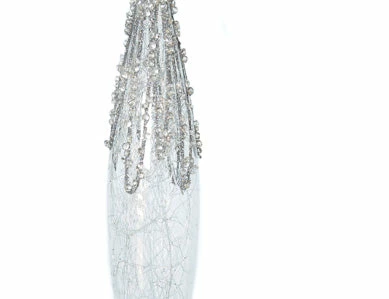 Budget π The β Christmas Palace β Christmas Ornaments 11" CRYSTAL GLASS ICICLE WITH GREY GLITTER SET OF 6 π 4 The Christmas Palace Christmas Ornaments 11" CRYSTAL GLASS ICICLE WITH GREY GLITTER SET OF 6