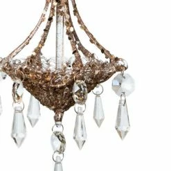 The Christmas Palace 8" CRYSTAL CHANDALIER SEQUINS ORNAMENT SET OF 2