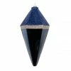 The Christmas Palace 8" DARK BLUE WITH SILVER GLITTER PRISM ORNAMENT SET OF 16