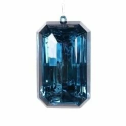 The Christmas Palace 8" SAPPHIRE BLUE ACRYLIC GEM ORNAMENT SET OF 6 Christmas Ornaments