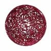 The Christmas Palace 8" BURGUNDY SNOWFLAKE GLITTER ORNAMENT SET OF 2 Christmas Ornaments