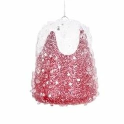The Christmas Palace 4" SOFT RED GUMDROP WITH BEADS SET OF 12 Christmas Ornaments