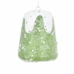 The Christmas Palace 4" SOFT GREEN GUMDROP WITH BEADS SET OF 12 Christmas Ornaments