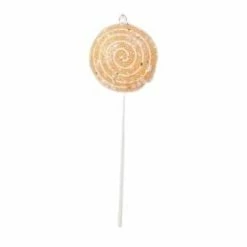 The Christmas Palace Sugar & Spice 10" YELLOW LOLLIPOP WITH CLEAR GLITTER SET OF 12