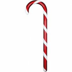 The Christmas Palace 60" RED & WHITE CANDY CANE SET OF 2 Peppermint Swirl