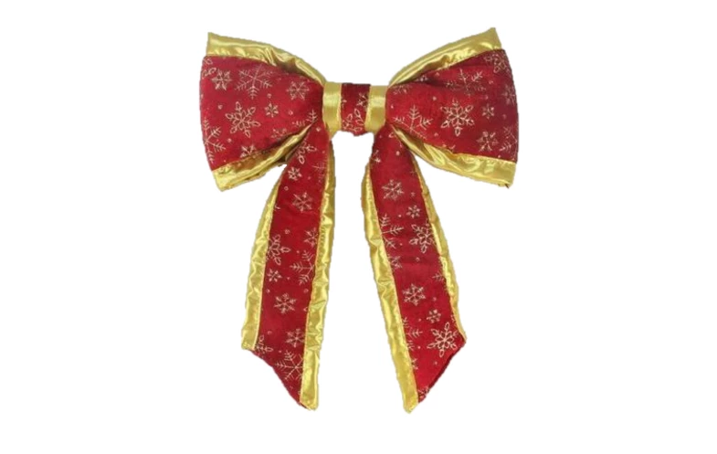 Cheapest π The π Christmas Palace 12" RED & GOLD VELVET SNOWFLAKE BOW π 1 The Christmas Palace 12" RED & GOLD VELVET SNOWFLAKE BOW