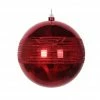 The Christmas Palace Shatterproof & Glass Sets 12" RED GLITTER SHINY BALL SET OF 2
