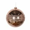 The Christmas Palace 6" ROSE GOLD GLITTER SHINY BALL SET OF 6