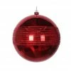 The Christmas Palace Shatterproof & Glass Sets 6" RED GLITTER SHINY BALL SET OF 6