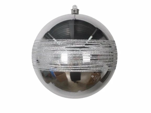 Discount β The π Christmas Palace Shatterproof & Glass Sets 6" SILVER GLITTER SHINY BALL SET OF 6 π 1 The Christmas Palace Shatterproof & Glass Sets 6" SILVER GLITTER SHINY BALL SET OF 6