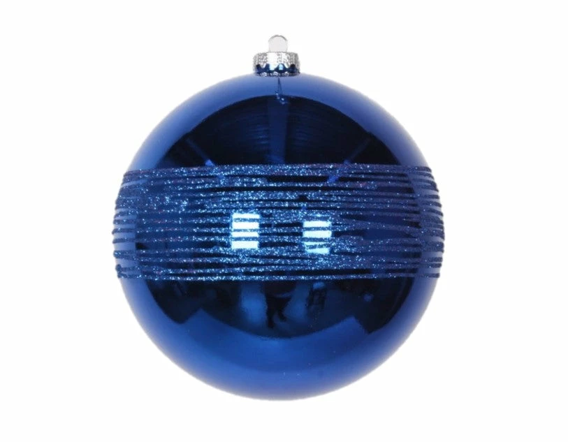 Cheap ✔️ The 🎄 Christmas Palace 8" BLUE GLITTER SHINY BALL SET OF 6 🧨 1 The Christmas Palace 8" BLUE GLITTER SHINY BALL SET OF 6