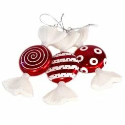 The Christmas Palace Christmas Ornaments 7" FLAT CANDY ORNAMENT PACK OF 6