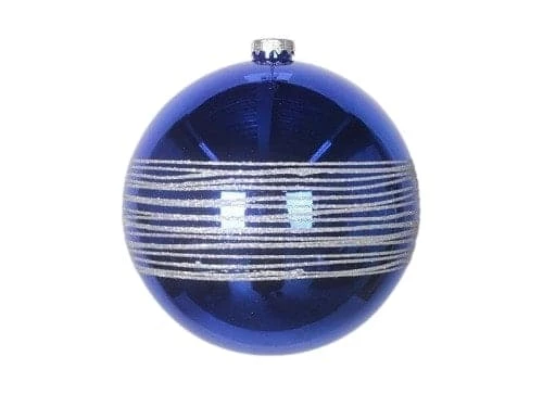 Wholesale π₯ The π Christmas Palace 6" BLUE SHINY BALL WITH SILVER GLITTER SET OF 6 Shatterproof & Glass Sets β€οΈ 1 The Christmas Palace 6" BLUE SHINY BALL WITH SILVER GLITTER SET OF 6 Shatterproof & Glass Sets