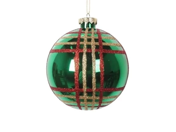 Best Pirce βοΈ The π Christmas Palace 4" GREEN PLAID ORNAMENT SET OF 6 π 1 The Christmas Palace 4" GREEN PLAID ORNAMENT SET OF 6
